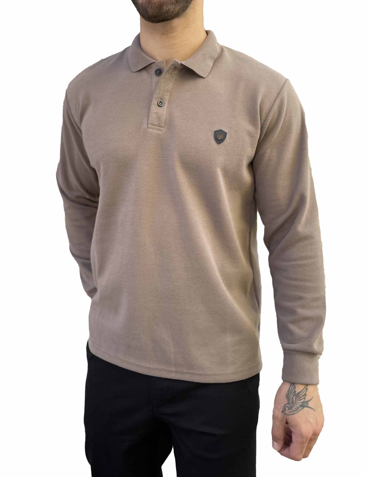 Everbest Ανδρική πούρο Polo μακρυμάνικη μπλούζα Plus size 261032P φωτογραφία